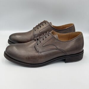 Vince Camuto Men SIZE 11.5 M Brown Buffalo Leather Oxford Dress Shoe VC Cadio